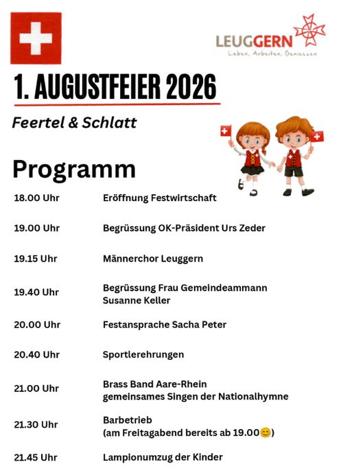 1. August - Bundesfeier der Gemeinde Leuggern